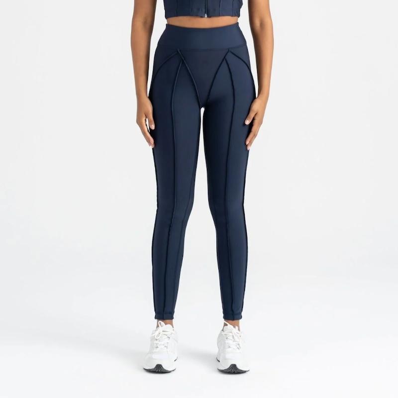 لگ ورزشی کمر گنی لیسمینا مدل Sculpt Line دوخت برعکس _ رنگ سرمه ای کد 533