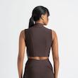 کراپ ورزشی زیپدار لیسمینا - مدل Sculpt Line - رنگ قهوه ای کد 541