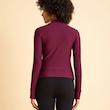 بلوز ورزشی آستین فینگردار لیسمینا - رنگ بادمجانی کد 156