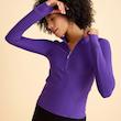 بلوز ورزشی آستین فینگردار لیسمینا - رنگ بنفش کد 153