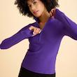 بلوز ورزشی آستین فینگردار لیسمینا - رنگ بنفش کد 153