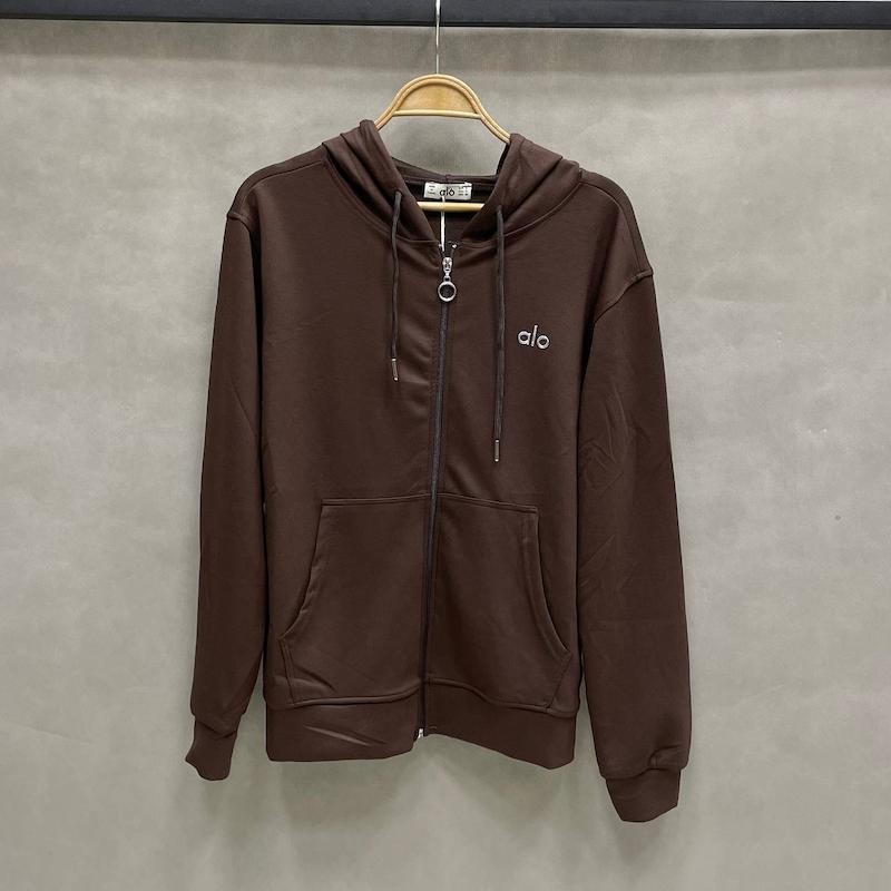 سویشرت ورزشی تمام زیپ الو ترکیه - رنگ قهوه ای - کد 235