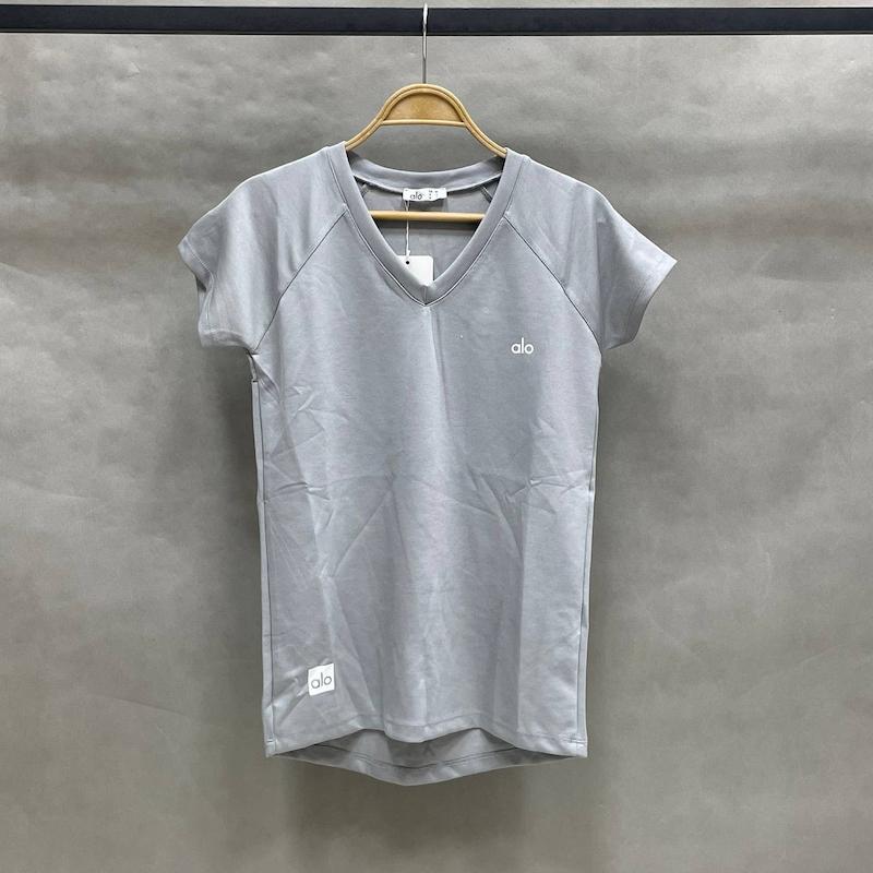 تیشرت یقه هفت قواره آزاد الو یوگا ALO YOGA - رنگ طوسی - کد 2044