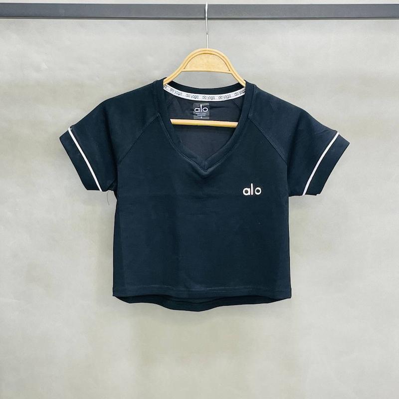 کراپ یقه هفت الو یوگا ALO YOGA ترکیه - رنگ مشکی - کد 2001