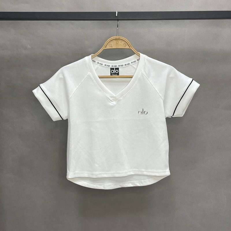 کراپ یقه هفت الو یوگا ALO YOGA ترکیه - رنگ سفید - کد 2001