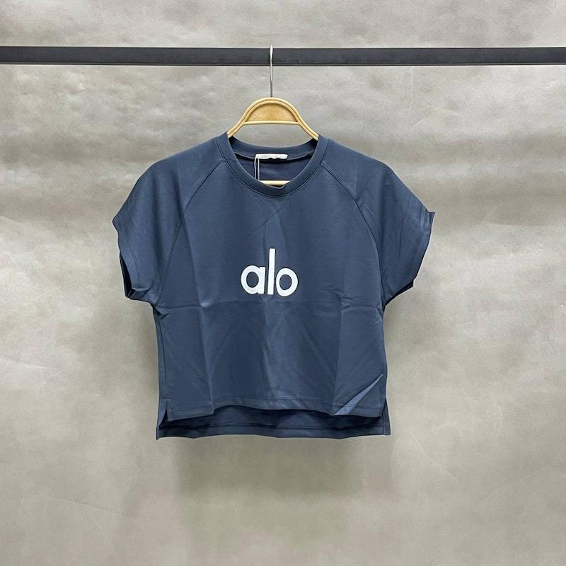 کراپ الو یوگا ALO YOGA بغل چاکدار- رنگ فیلی - کد 2040