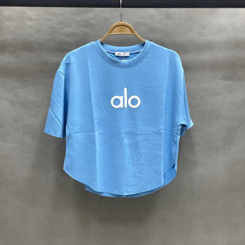 کراپ لیزری الو یوگا ALO YOGA قواره آزاد - رنگ ابی - کد 2053