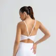 نیم تنه ورزشی بدون کاپ لیسمینا - مدل Knot رنگ سفید - کد 529