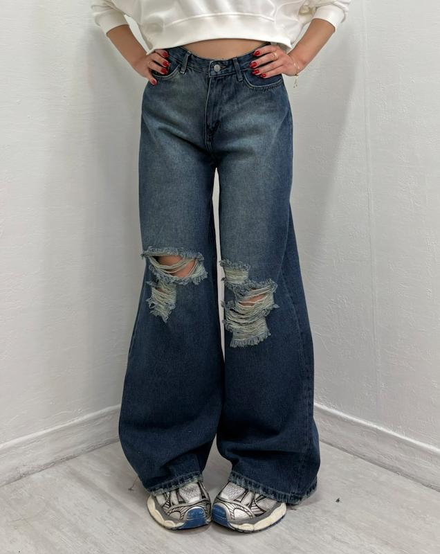 شلوار جین فول بگ کد 1643