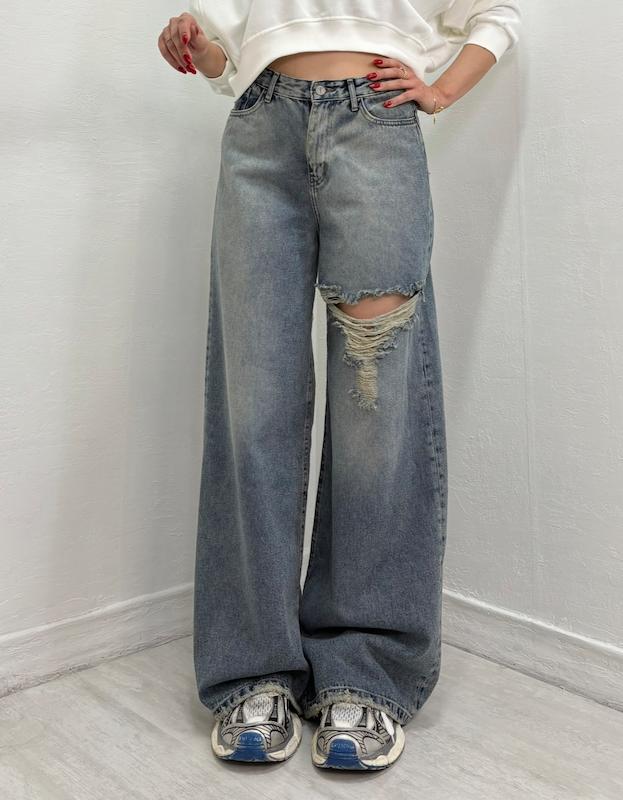 شلوار جین فول بگ کد 1644