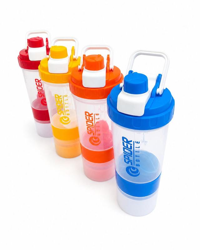 شیکر سه تیکه شفاف مدل اسپایدر 500ml