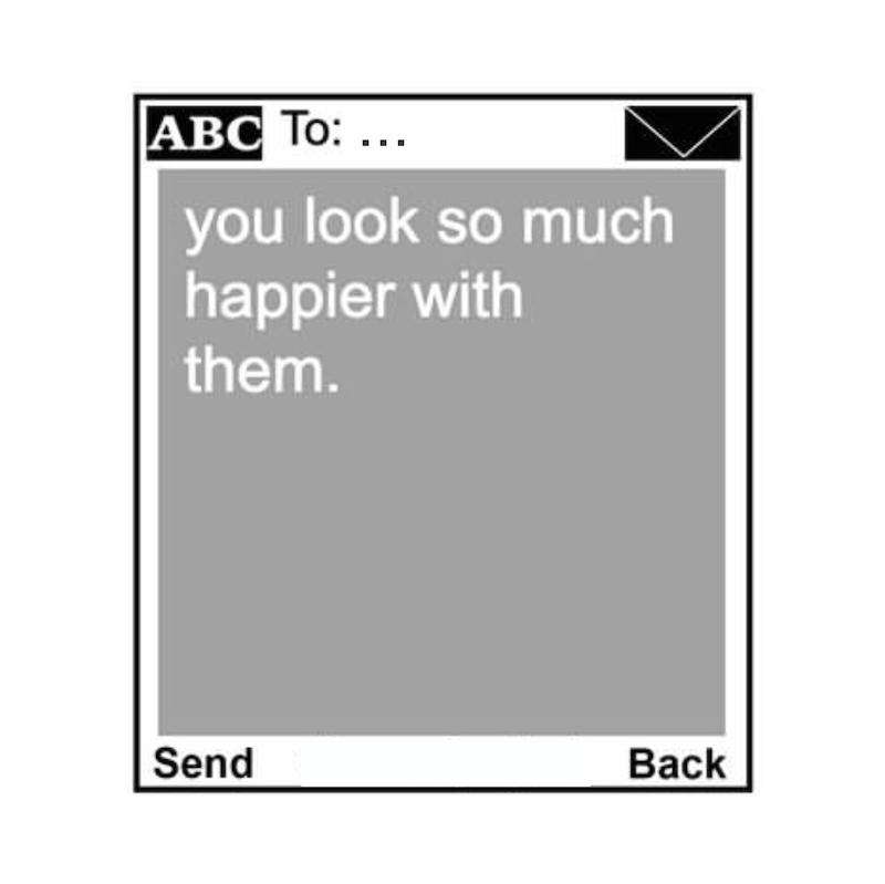 استیکر متن انگلیسی Unsent Socially5