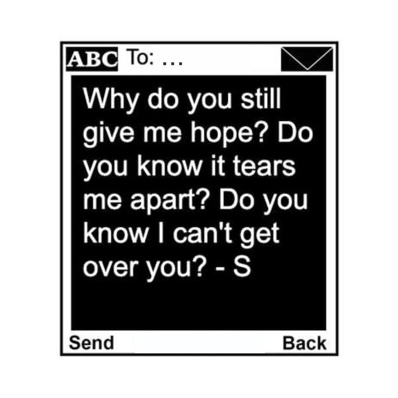 استیکر متن انگلیسی Unsent Socially60