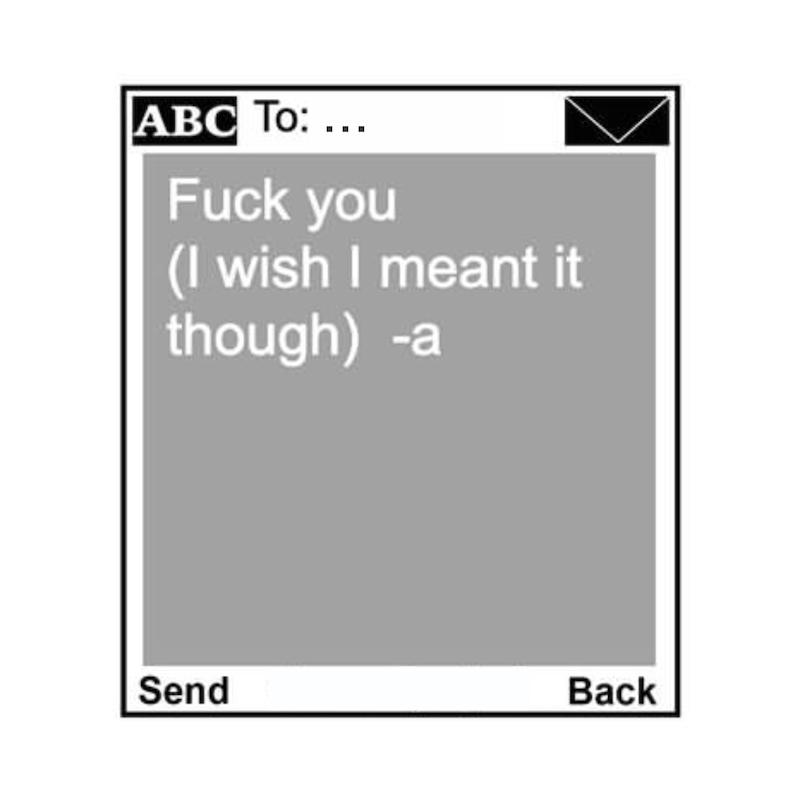 استیکر متن انگلیسی Unsent Socially86