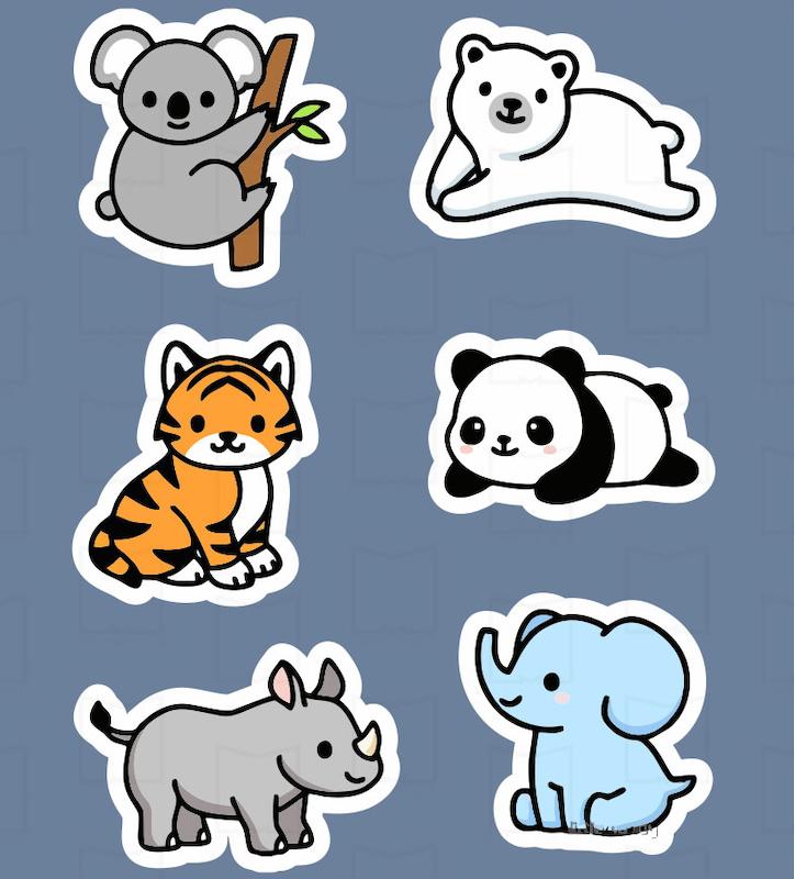 استیکر حیوانات Animals62