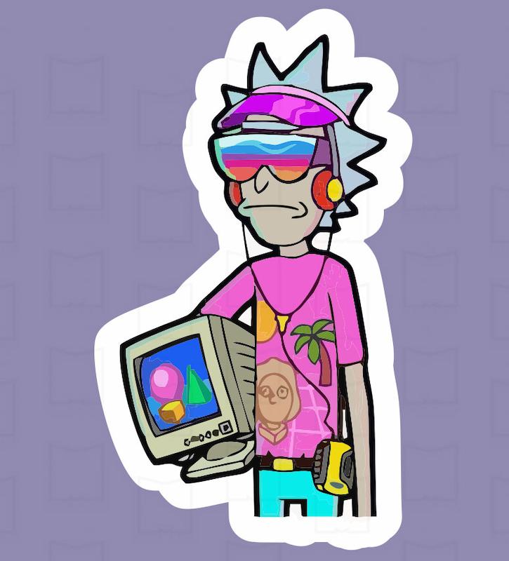 استیکر ریک و مورتی Rick and Morty3