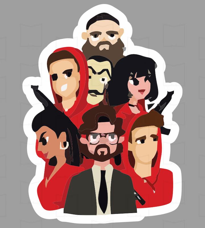استیکر فیلم و سریال Money Heist5