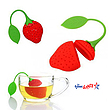 دمنوش ساز سیلیکونی طرح توت فرنگی Strawberry قرمز و صورتی W259-0 