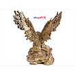 مجسمه ساعت رومیزی مدل عقاب پی وی دی P.V.D جنس پلی رزین سنگین 