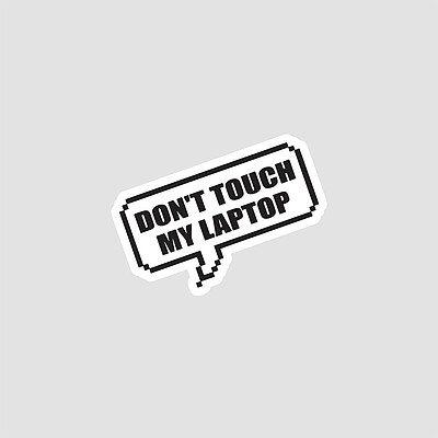 استیکر Don't touch my laptop