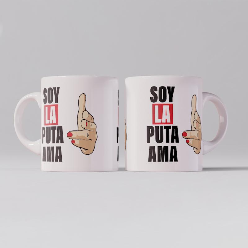 ماگ طرح SOY LA PUTA AMA کد 037