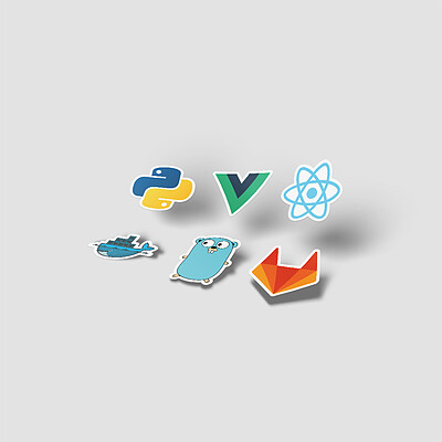 میکرواستیکر لوگوهای برنامه نویسی