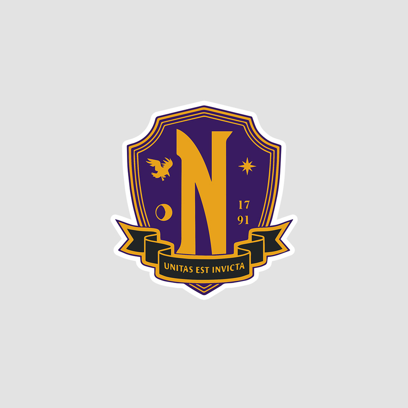 استیکر لوگو مدرسه نورمور Nevermore Academy