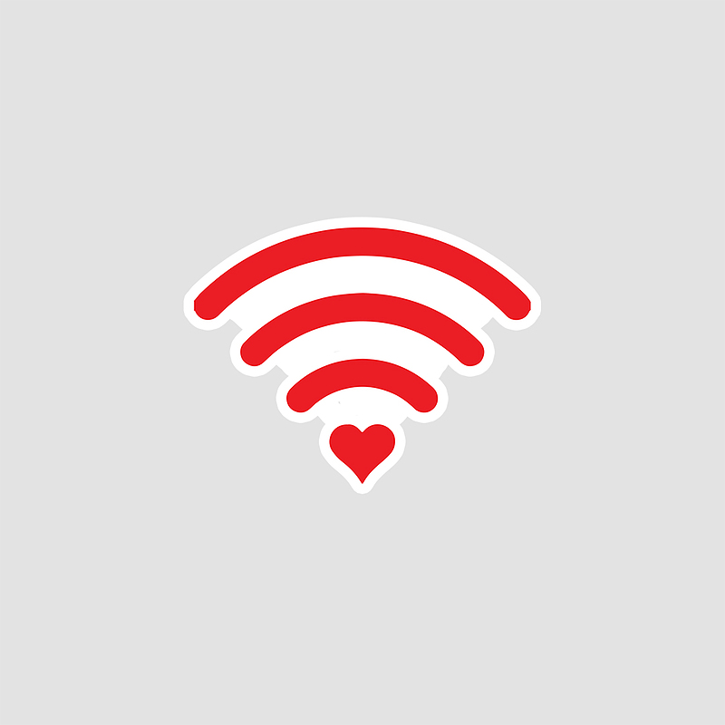 استیکر وایفای قرمز Red Wi-Fi 💓