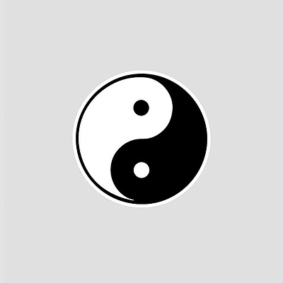 استیکر یین و یانگ yin and yang