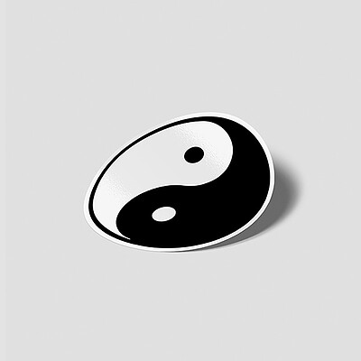 استیکر یین و یانگ yin and yang