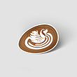 استیکر لته آرت latte art طرح قو swan