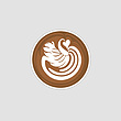 استیکر لته آرت latte art طرح قو swan