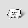 استیکر متنی Level Up