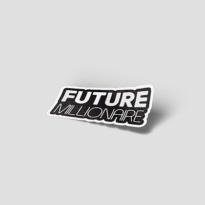 استیکر متنی میلیونر آینده! Future Millionaire