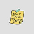 استیکر برچسب Don't touch my laptop