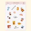 پک استیکر قهوه Coffee Stickers