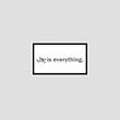 استیکر متنی پول is everything با طراحی مینیمال و کادر مشکی