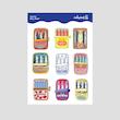 شیت مینی استیکر قوطی ساردین فانتزی با ۹ طرح