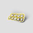 استیکر متنی زرد Good Vibes