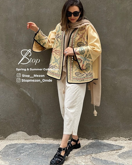 مانتو آینه دوزی