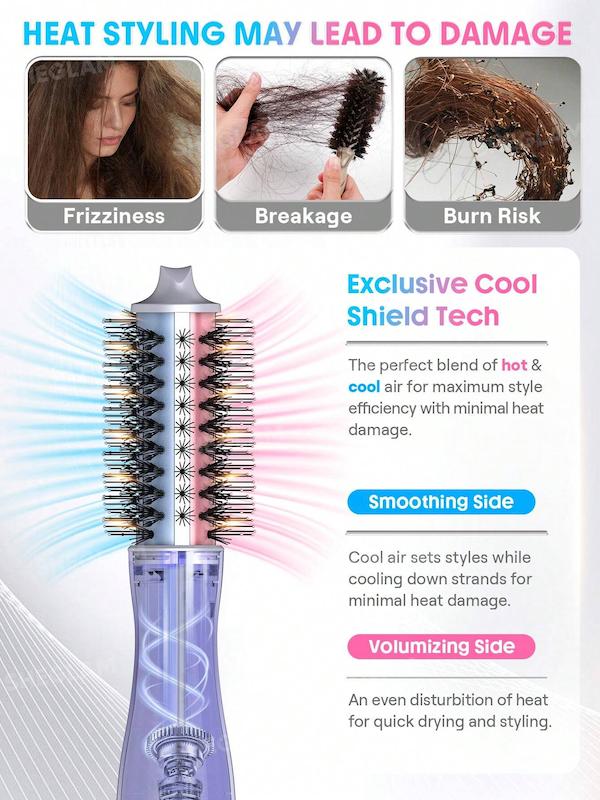 برس سشوار شیگلم صورتي Cool Shield Blowout Brush Pro