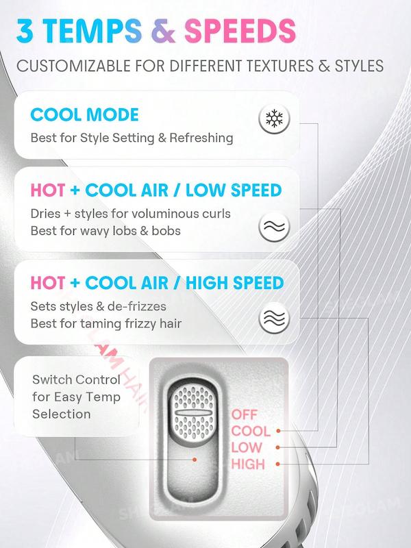 برس سشوار شیگلم صورتي Cool Shield Blowout Brush Pro