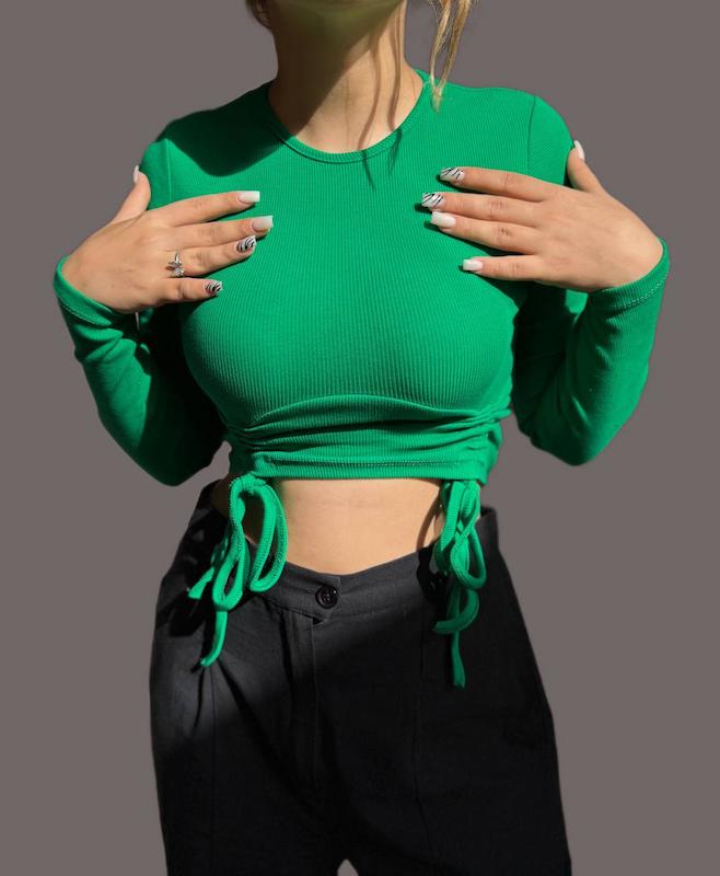 کراپ آستین بلند 