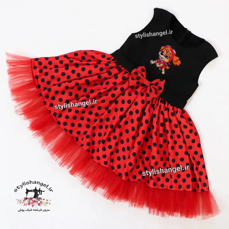 پیراهن دخترانه طرح سگ های نگهبان 