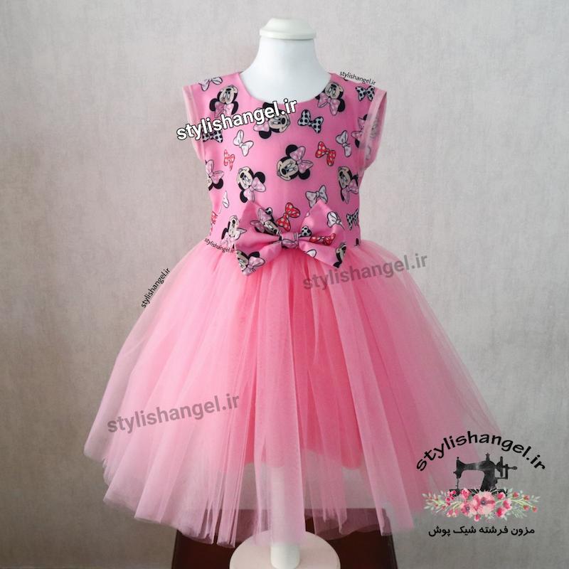 پیراهن دخترانه میکی موس ( بدون تل )