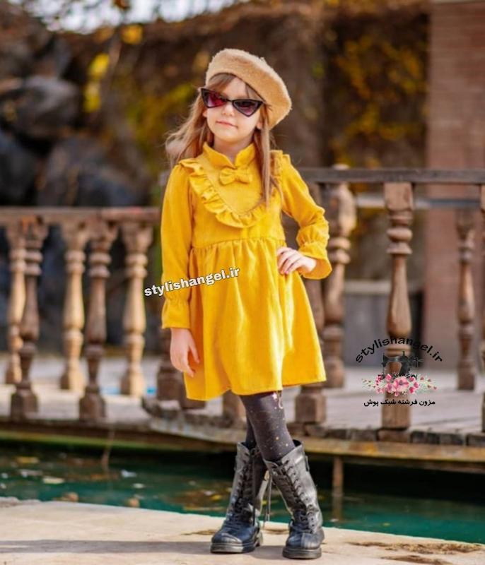 پیراهن مجلسی مخمل کبریتی ( آماده ارسال )