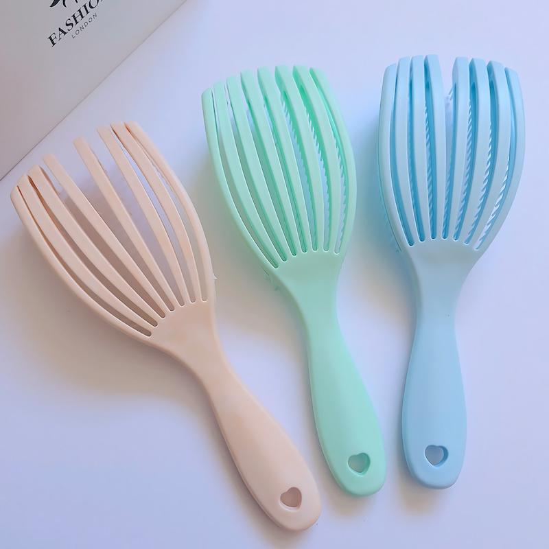 برس موی فر فلکسی در رنگهای صورتی، سبز و آبی با بازوهای جداشونده - سایت فروشگاهی گلسر سوما