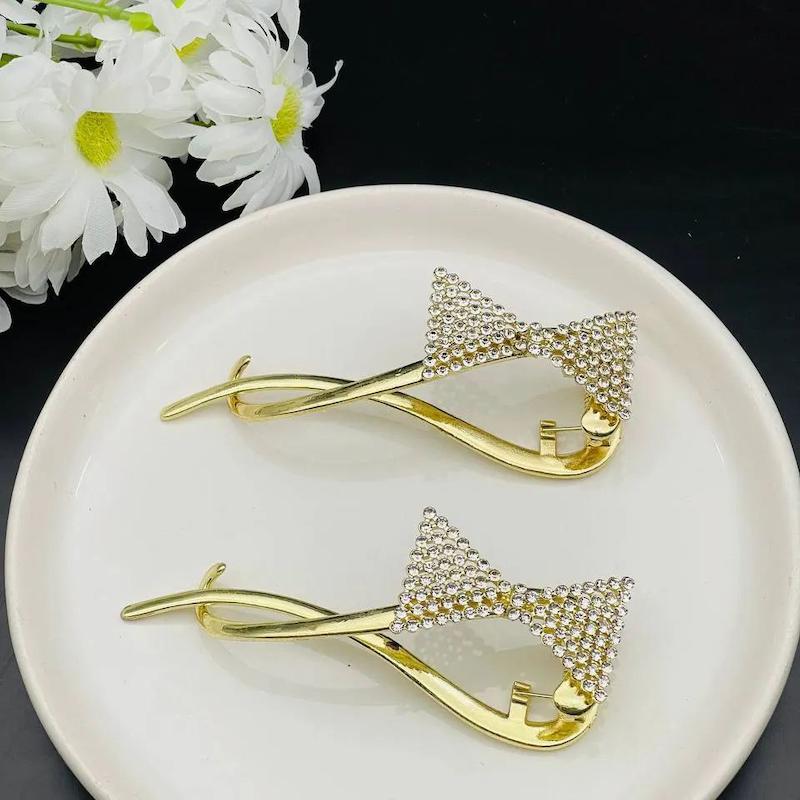 گیره مو چفتی پاپیون نگینی