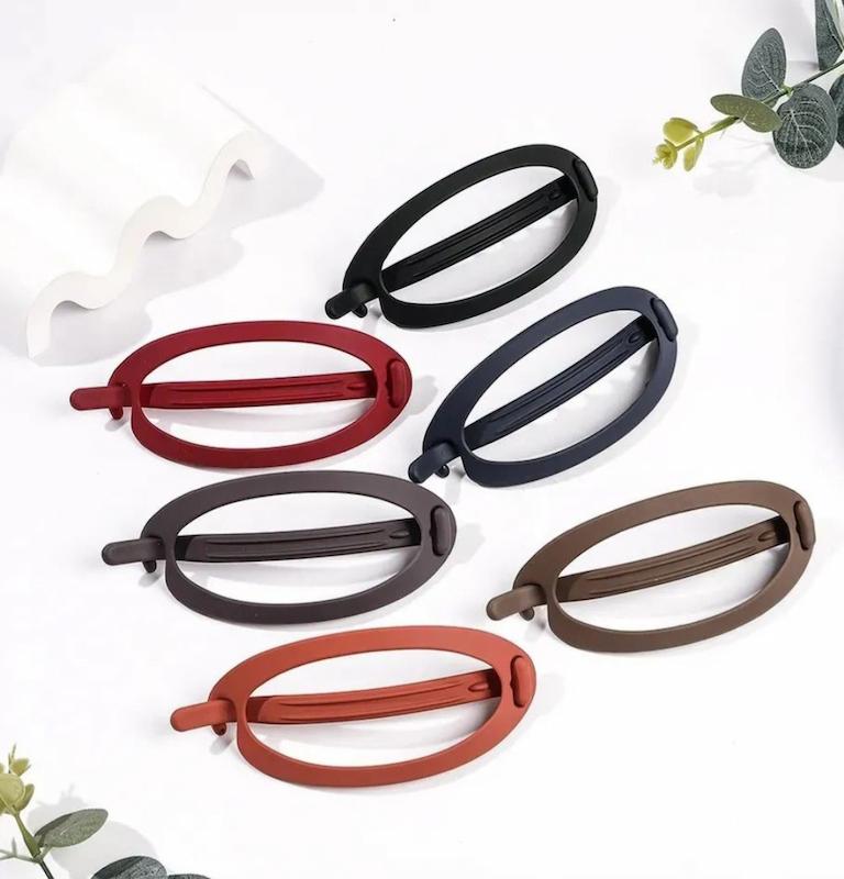 گیره مو چفتی شمعی طرح بیضی