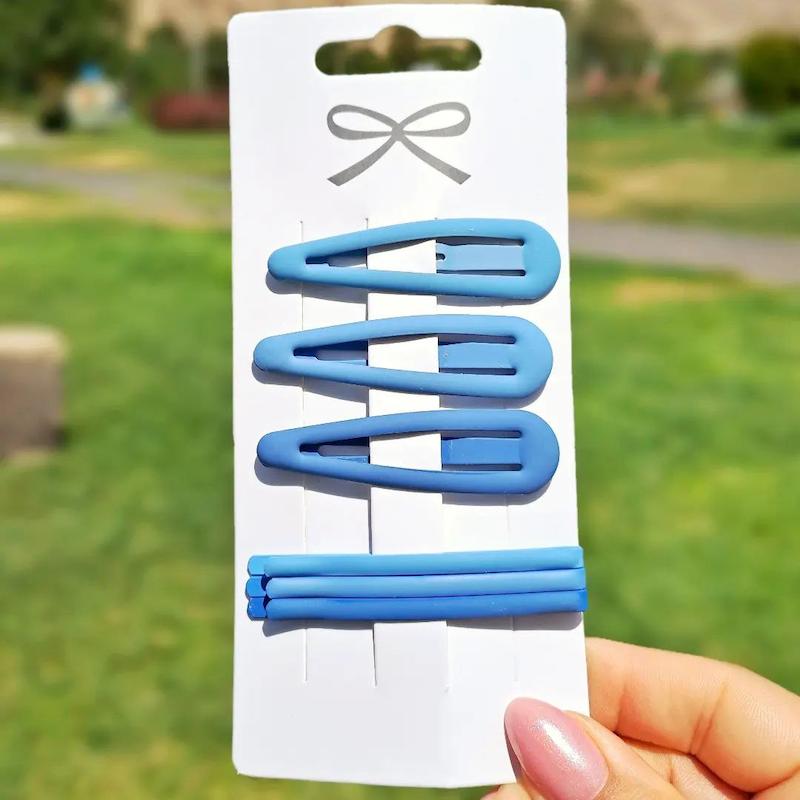 تق‌تقی و سنجاق مویی بادومی آبی